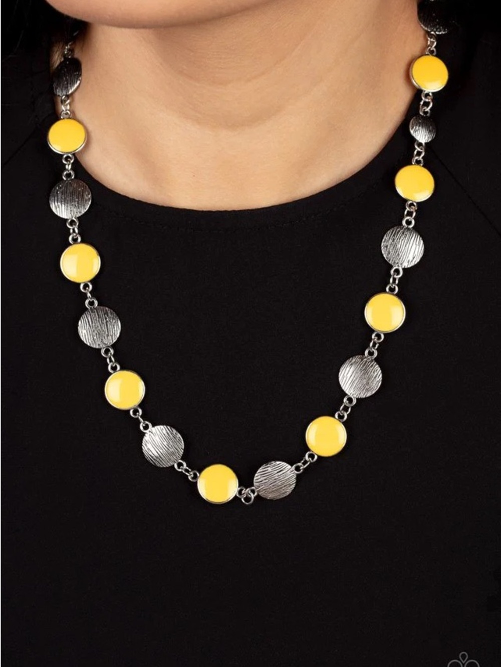 Paparazzi Jewelry - Vintage Harmonizing Hotspot Yellow Necklace